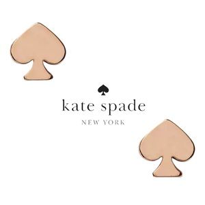 kate spade rose gold signature spade mini stud earrings
